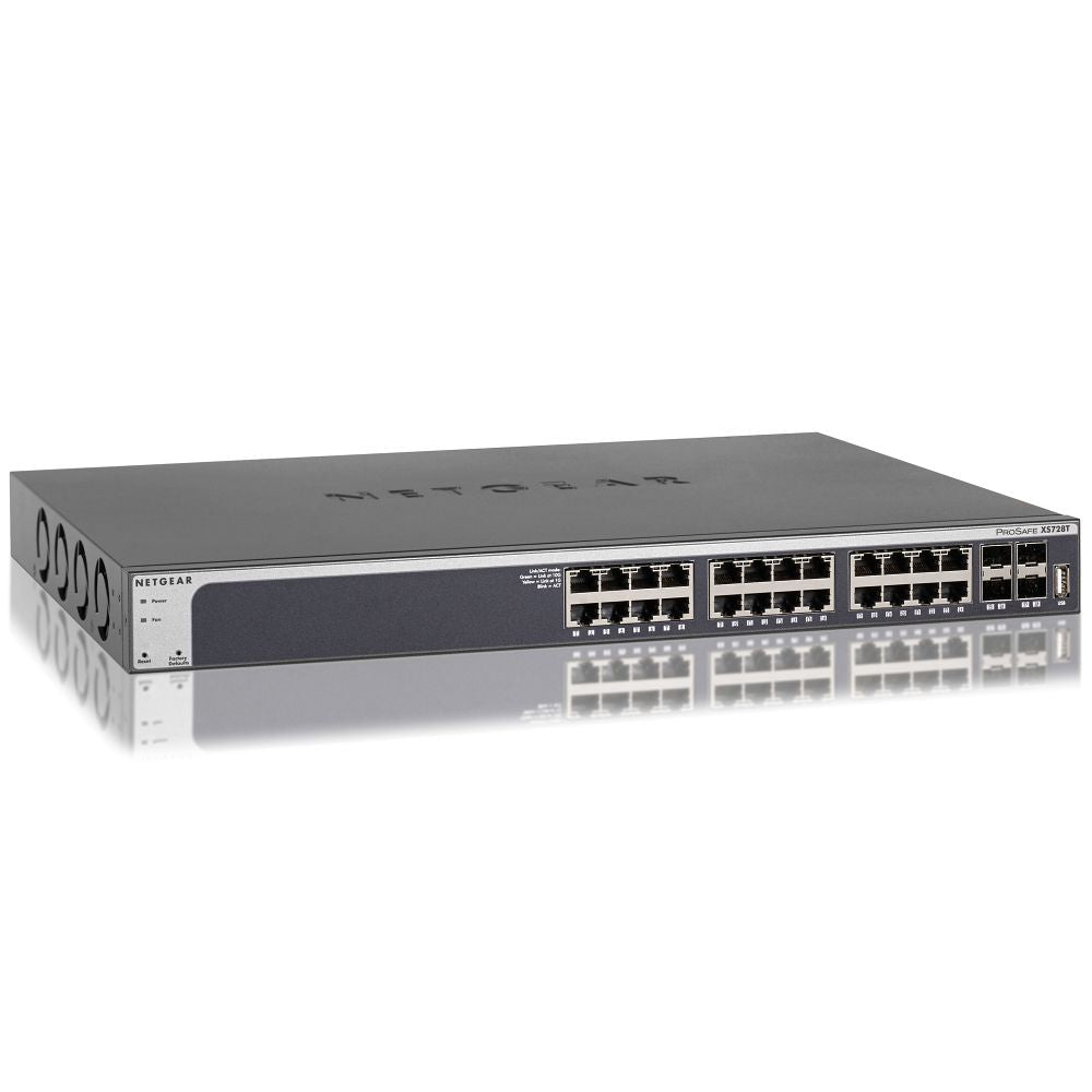Netgear XS728T-100NES 28-Port 10Gb Smart Managed Switch + 4 x SFP 19 Netgear XS728T-100NES 28-Port 10Gb Smart Managed Switch + 4 x SFP 19